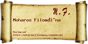 Moharos Filoména névjegykártya